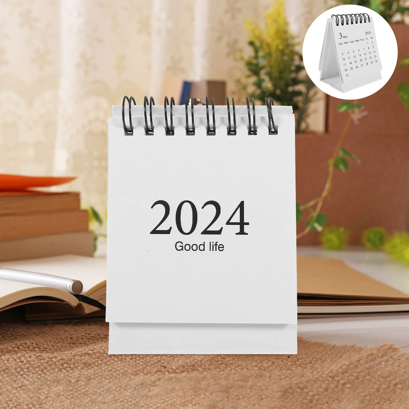 

2024 простой настольный мини-календарь на английском языке, настольное украшение, офисный декор, ежемесячные расписания, флип-бумага