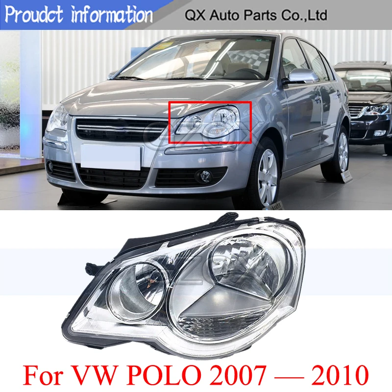 

CAPQX бампер передний головной светильник лампа для VW POLO 2007 2008 2009 2010 налобный фонарь светильник фары спереди головной светильник белого и черного цвета Тип