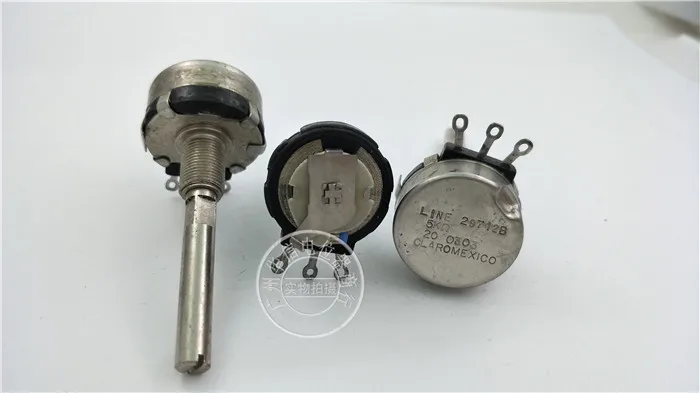 Mexican CLARO LIME 29712B 5k battery car potentiometer, resistance 45 degrees handle length 51MM
Mexican CLARO LIME 29712B 5k battery car potentiometer, resistance 45 degrees handle length 51MM