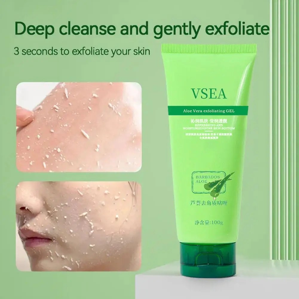 

Aloe Vera Exfoliating Gel Peeling Whitening Moisturizing Exfoliating Dead Gel Body Cleansing Scrub Deep 100g Remove Facial D9Y9