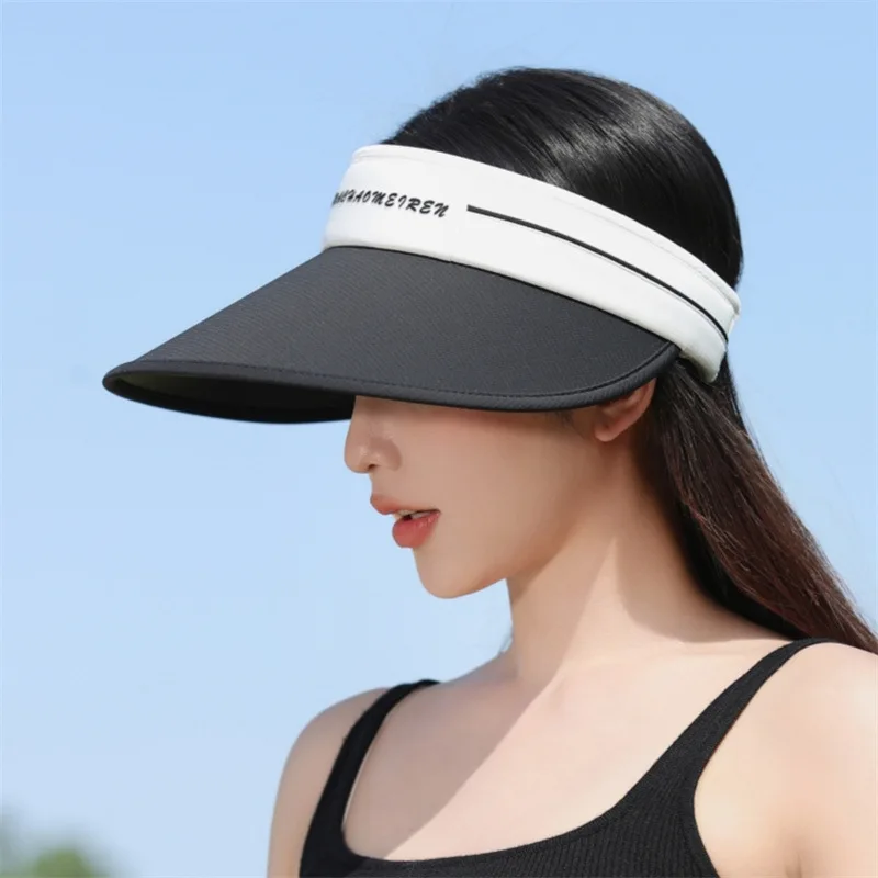 

New style women's empty-top hat for summer sunshade/UV protection, outdoor leisure/fashion sun hat, Korean version of sport