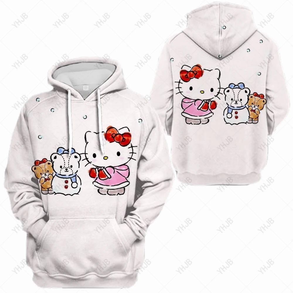 

Hello Kitty Print Grunge Funny Cartoon Hoodie Women Harajuku Streetwear Anime Sweatshirt Graphic Winter Casual Hoody Female