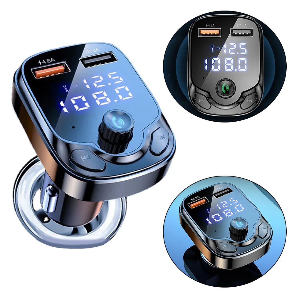 Dual USB Car Charger Wireless Bluetooth--compatible 5.0 FM Transmitter Car Radio Bluetooth-compatible Hands-free Phone Calling
Dual USB Car Charger Wireless Bluetooth--compatible 5.0 FM Transmitter Car Radio Bluetooth-compatible Hands-free Phone Calling