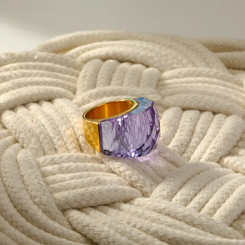 Luxury Crystal Wedding Rings for Women Personalized Unique Bridal Stainless Steel Ring Large Stone Fashion Lady Party Jewelry
Luxury Crystal Wedding Rings for Women Personalized Unique Bridal Stainless Steel Ring Large Stone Fashion Lady Party Jewelry