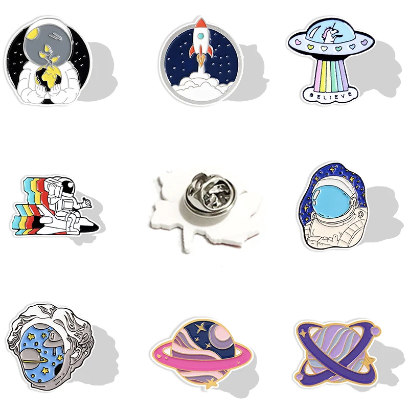 NEW Acrylic Universe 2D models Lapel Pin astronaut Badge rocket UFO planet spacecraft spaceship Resin Brooch Jewelry QHX109
NEW Acrylic Universe 2D models Lapel Pin astronaut Badge rocket UFO planet spacecraft spaceship Resin Brooch Jewelry QHX109