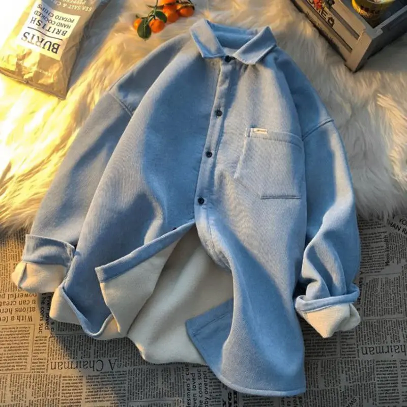 Autumn and winter American retro Korean style corduroy Japanese plus velvet shirts for men and women large size jackets trendy
Autumn and winter American retro Korean style corduroy Japanese plus velvet shirts for men and women large size jackets trendy