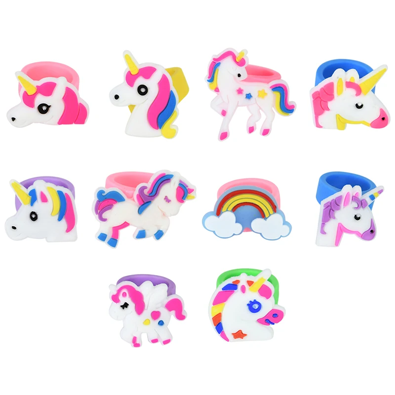 10pcs Cartoon Unicorn Silicone Ring Kids Finger Toy Girl Boy Rings Children Birthday Party Favor Baby Shower Lovely Jewelry Gift
10pcs Cartoon Unicorn Silicone Ring Kids Finger Toy Girl Boy Rings Children Birthday Party Favor Baby Shower Lovely Jewelry Gift