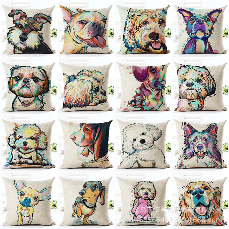 Cute Dog Pillowcase Graffiti Linen Pillow Case Girl Boy Kids Room Gift Room Aesthetics Bedroom Sofa Bed Chair Pillow Cover 45x45
Cute Dog Pillowcase Graffiti Linen Pillow Case Girl Boy Kids Room Gift Room Aesthetics Bedroom Sofa Bed Chair Pillow Cover 45x45
