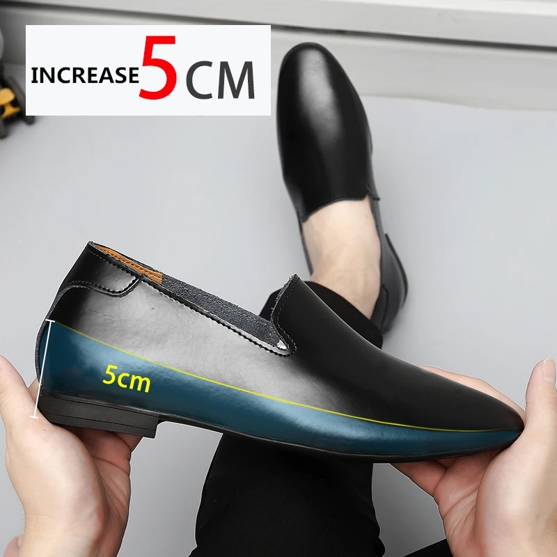 Men's Casual Shoes Male Buiness Cow Leather Shoes Height Increase Shoes Insoles 5cm Formal Tall Loafers Men Elevator Shoes
Men's Casual Shoes Male Buiness Cow Leather Shoes Height Increase Shoes Insoles 5cm Formal Tall Loafers Men Elevator Shoes
