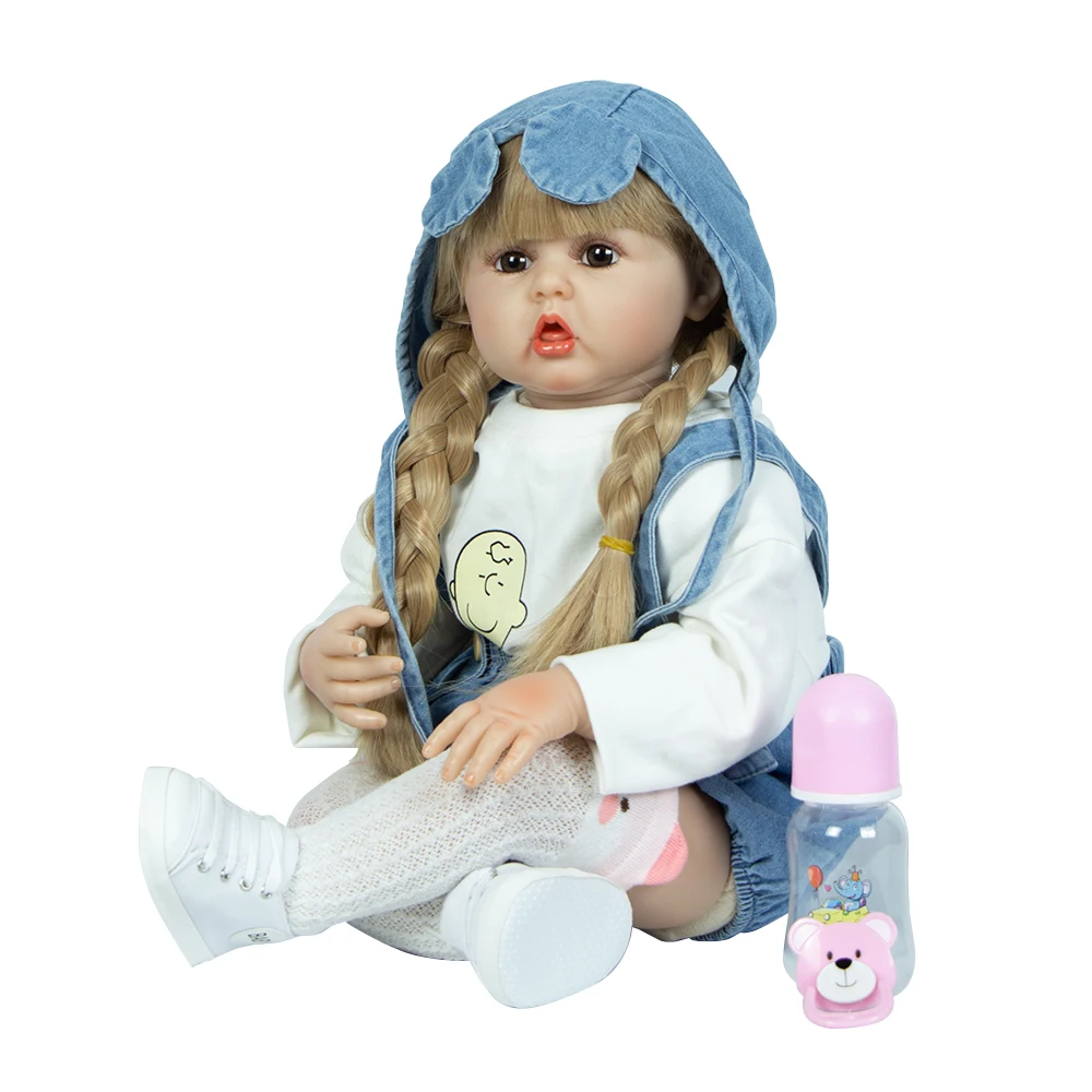 KEIUMI 24 Inch Reborn Dolls 60 cm Cloth Body Realistic Girl Baby Doll For Sale Denim Suit Doll Kid Birthday Xmas Gifts 
KEIUMI 24 Inch Reborn Dolls 60 cm Cloth Body Realistic Girl Baby Doll For Sale Denim Suit Doll Kid Birthday Xmas Gifts