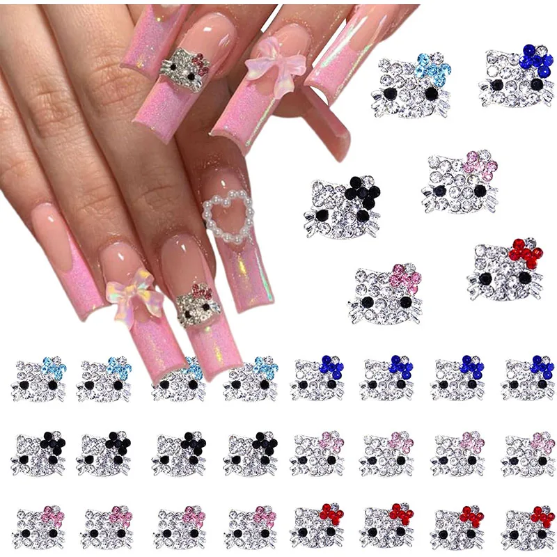 10pcs 3D Charms for Nail Art Alloy Nail Rhinestones Crystals for Nail Accessories for DIY Design Metal Hello Kitty Nail Supplie
10pcs 3D Charms for Nail Art Alloy Nail Rhinestones Crystals for Nail Accessories for DIY Design Metal Hello Kitty Nail Supplie