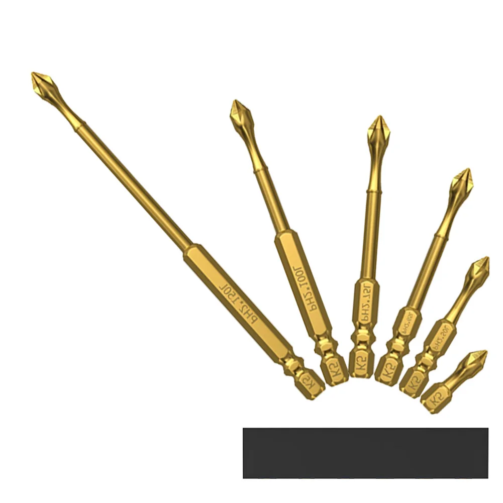 Cross Screwdriver Impact Drill Bit Set PH2 Magnetic Batch Head 6PCS K5 Alloy Steel Strong Impact Magnetized
Cross Screwdriver Impact Drill Bit Set PH2 Magnetic Batch Head 6PCS K5 Alloy Steel Strong Impact Magnetized