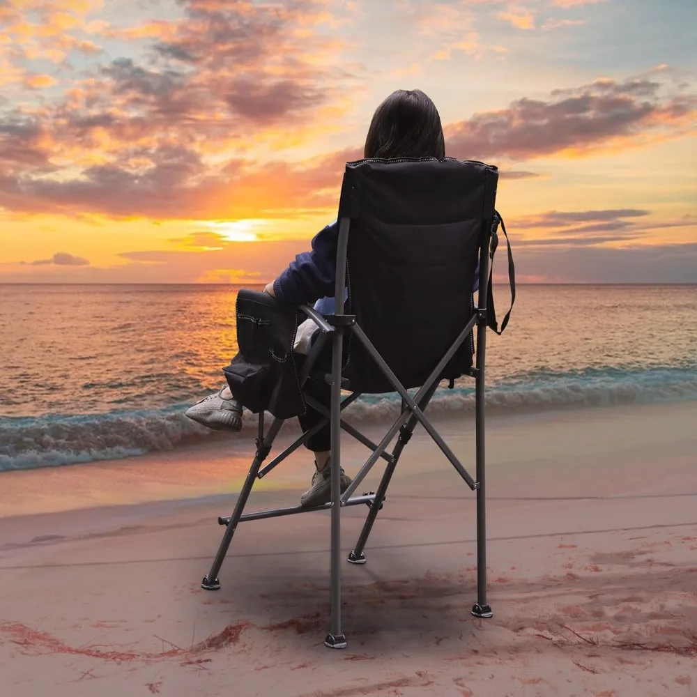 Chairs for Adults,Portable Bar Height Foldable Director Chairs for Camping Outside, High Back and Footrest, Black Garden Chairs
Chairs for Adults,Portable Bar Height Foldable Director Chairs for Camping Outside, High Back and Footrest, Black Garden Chairs