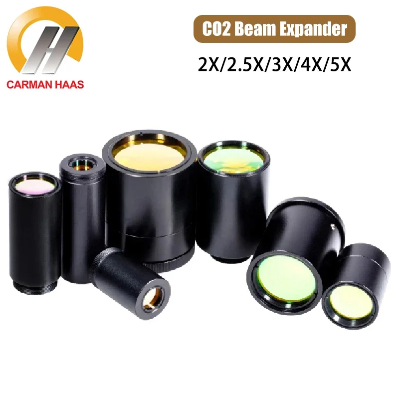 

Carmanhaas CO2 Laser Beam Expander 2X 2.5X 3X 4X 5X 10600nm ZnSe Beam Expander M22*0.75 for Laser Marking Optocal Machine