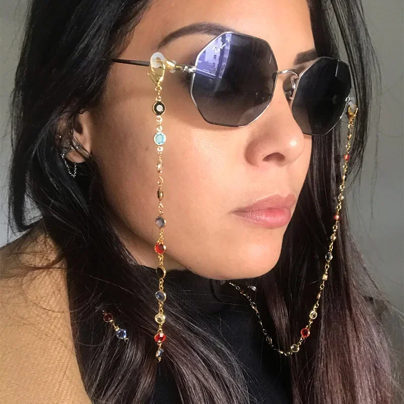 

Colors Sunglasses Chain Exquisite Metal Glasses Chain Splicing Glasses Multifunctional Mask Chain Imitation pearl