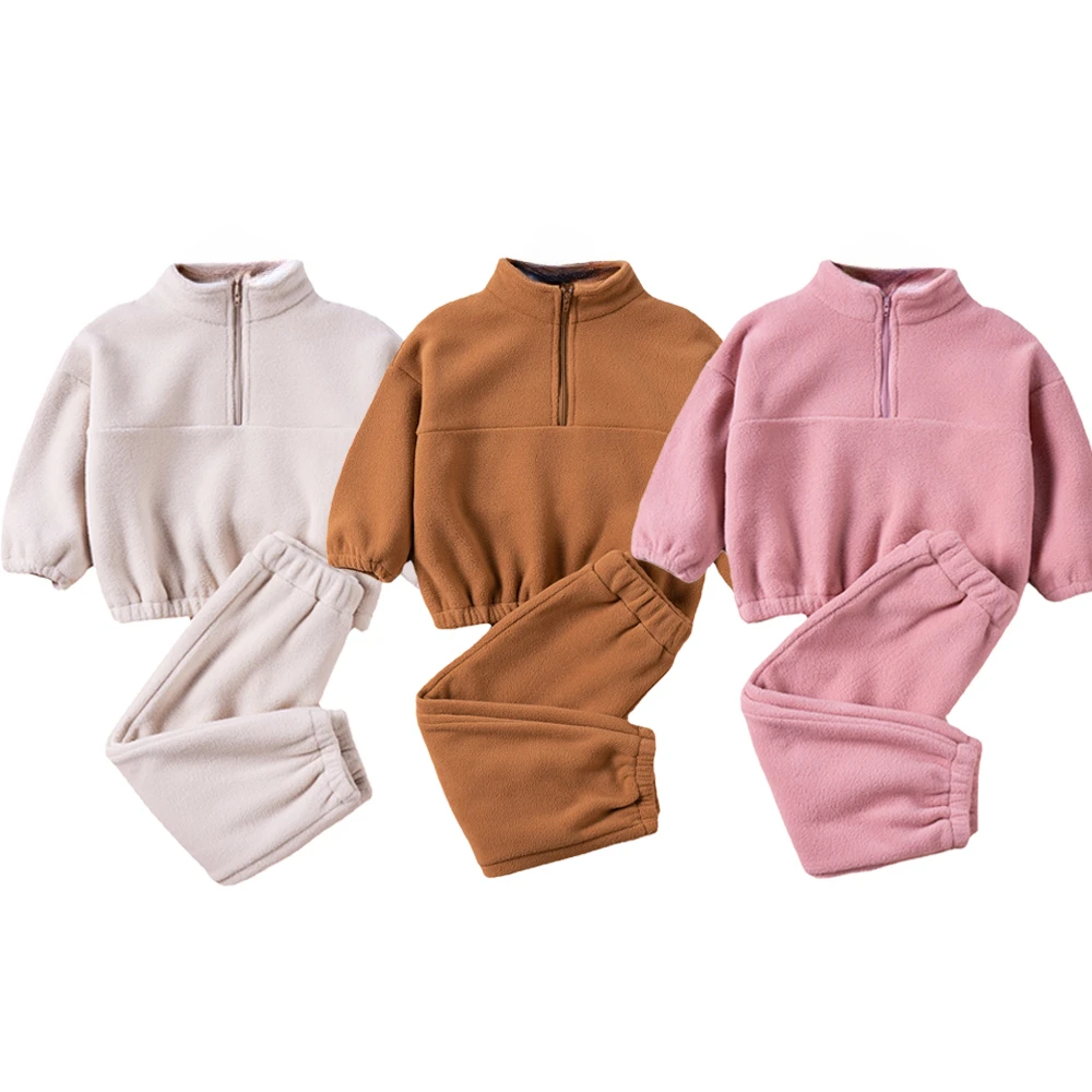 2pcs Children Polar Fleece Hoodie Outfit Girls Solid Half Zip Sweatshirt+Pants Sets Baby Boys Clothing Kids Clothes Fall Winter
2pcs Children Polar Fleece Hoodie Outfit Girls Solid Half Zip Sweatshirt+Pants Sets Baby Boys Clothing Kids Clothes Fall Winter
