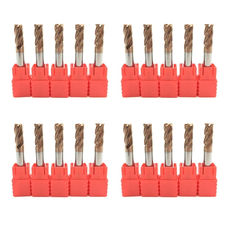 20PCS 6Mm 4 Flute Carbide Endmills CNC Milling Cutter Milling Slotting Profiling Face Mill Spiral Bits
20PCS 6Mm 4 Flute Carbide Endmills CNC Milling Cutter Milling Slotting Profiling Face Mill Spiral Bits