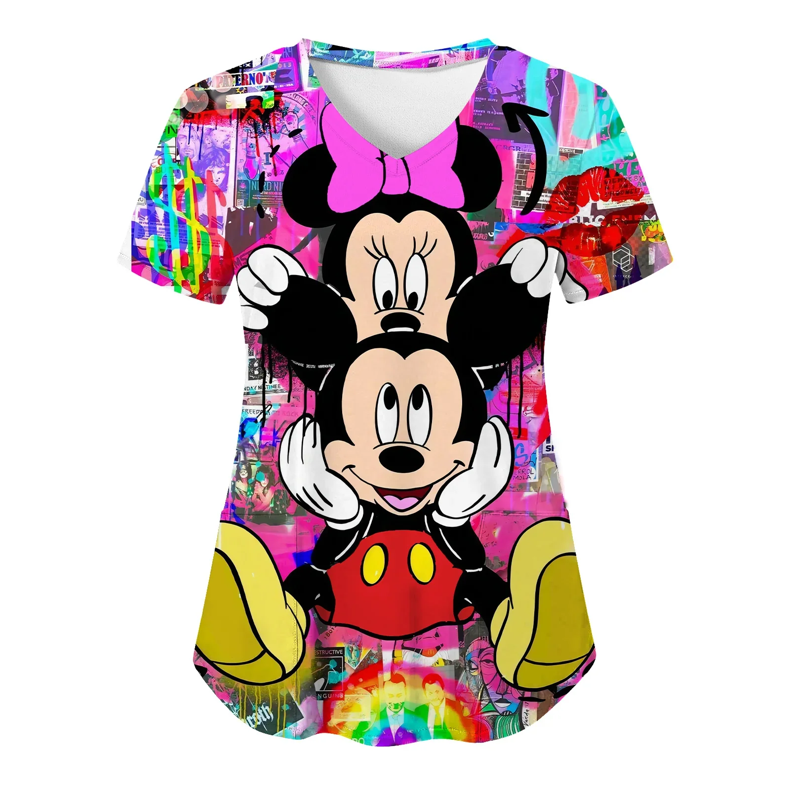 Mickey T Shirts Disney Tops Hospital Top Women 2024 V Neck T-shirts Minnie Mouse T-shirt Nurse Uniform Woman Clothes Pocket Tees
Mickey T Shirts Disney Tops Hospital Top Women 2024 V Neck T-shirts Minnie Mouse T-shirt Nurse Uniform Woman Clothes Pocket Tees
