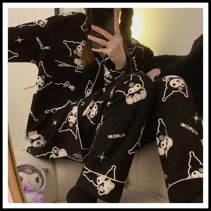 Sanrio Kuromi Pajamas Simple Couple Clothes Y2K Dopamine Sweet Tracksuit Ins Long Sleeves Upper Body Anime Figuret Cute Cartoon
Sanrio Kuromi Pajamas Simple Couple Clothes Y2K Dopamine Sweet Tracksuit Ins Long Sleeves Upper Body Anime Figuret Cute Cartoon