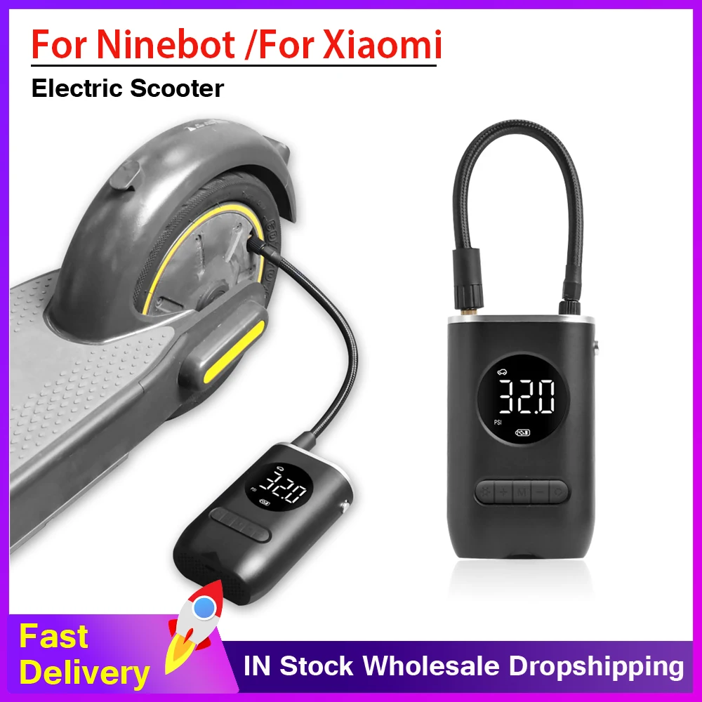 Electrical Air Pump Portable Wireless Tire Inflatable Deflate Inflator Air Compressor Pump for Xiaomi M365/For Ninebot E-Scooter
Electrical Air Pump Portable Wireless Tire Inflatable Deflate Inflator Air Compressor Pump for Xiaomi M365/For Ninebot E-Scooter