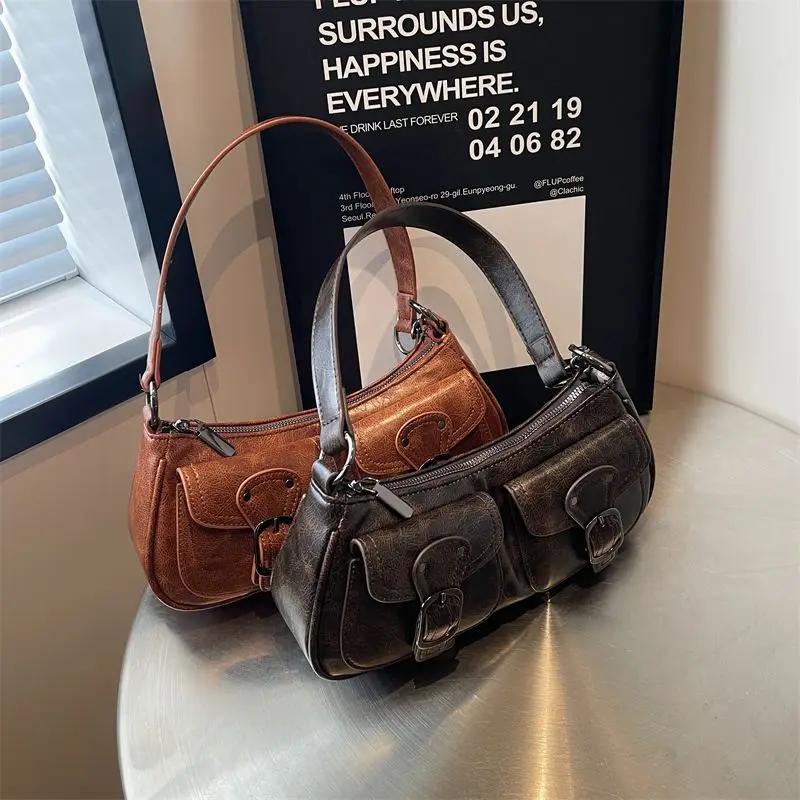 2023 New Retro PU Leather Solid Color Fashion Women's Underarm Bag Classic Black Versatile Ins Trendy Spicy Girl Shoulder Bags
2023 New Retro PU Leather Solid Color Fashion Women's Underarm Bag Classic Black Versatile Ins Trendy Spicy Girl Shoulder Bags
