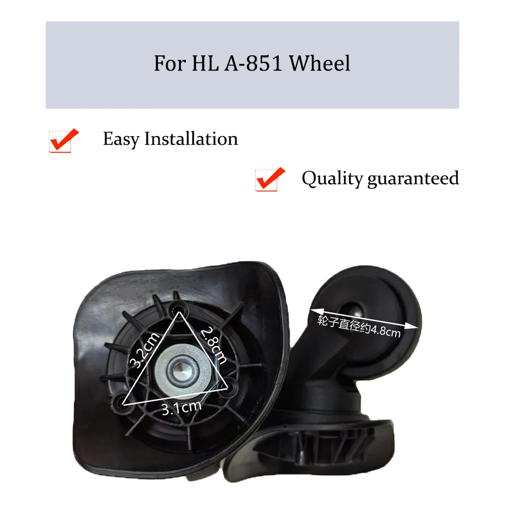

Suitable For HL A-851 Nylon Luggage Wheel Trolley Case Wheel Pulley Sliding Casters Universal Wheel Repair Slient Wear-resistant
