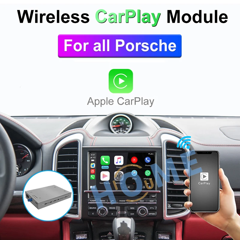 

Wireless CarPlay Android Auto for Porsche 911 Boxster Cayman Macan Cayenne Panamera PCM3.1 4.0 2011-2018 Video Module Box
