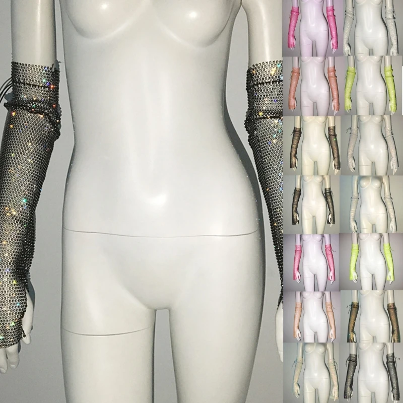 Rhinestones Gloves Night Club Sexy Gloves Over Elbow Long Sleeves Gloves Wedding Party Costume Sleeves Women Accessory
Rhinestones Gloves Night Club Sexy Gloves Over Elbow Long Sleeves Gloves Wedding Party Costume Sleeves Women Accessory