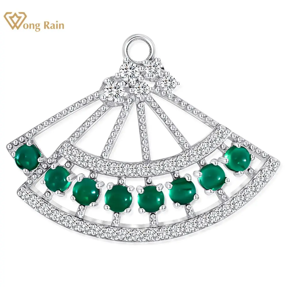 Wong Rain Vintage 925 Sterling Silver Ruby Emerald High Carbon Diamond Gemstone Fan Pendant Necklace For Women Fine Jewelry Gift
Wong Rain Vintage 925 Sterling Silver Ruby Emerald High Carbon Diamond Gemstone Fan Pendant Necklace For Women Fine Jewelry Gift