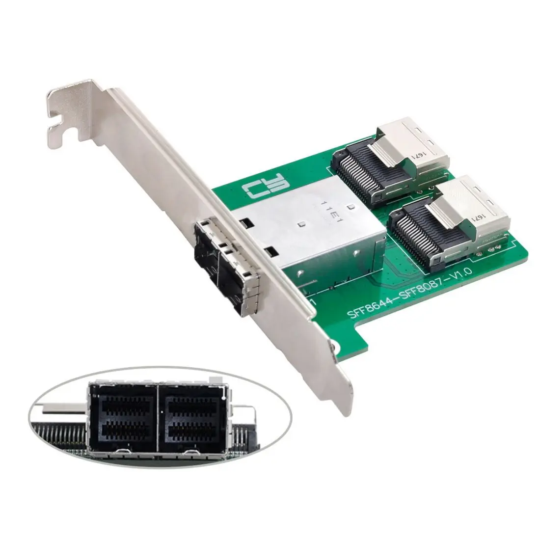 Xiwai SFF-8644 Mini SAS HD двойные порты для внутренней Mini SAS SFF-8087 PCBA Женский адаптер с низкопрофильным кронштейном
Xiwai SFF-8644 Mini SAS HD двойные порты для внутренней Mini SAS SFF-8087 PCBA Женский адаптер с низкопрофильным кронштейном