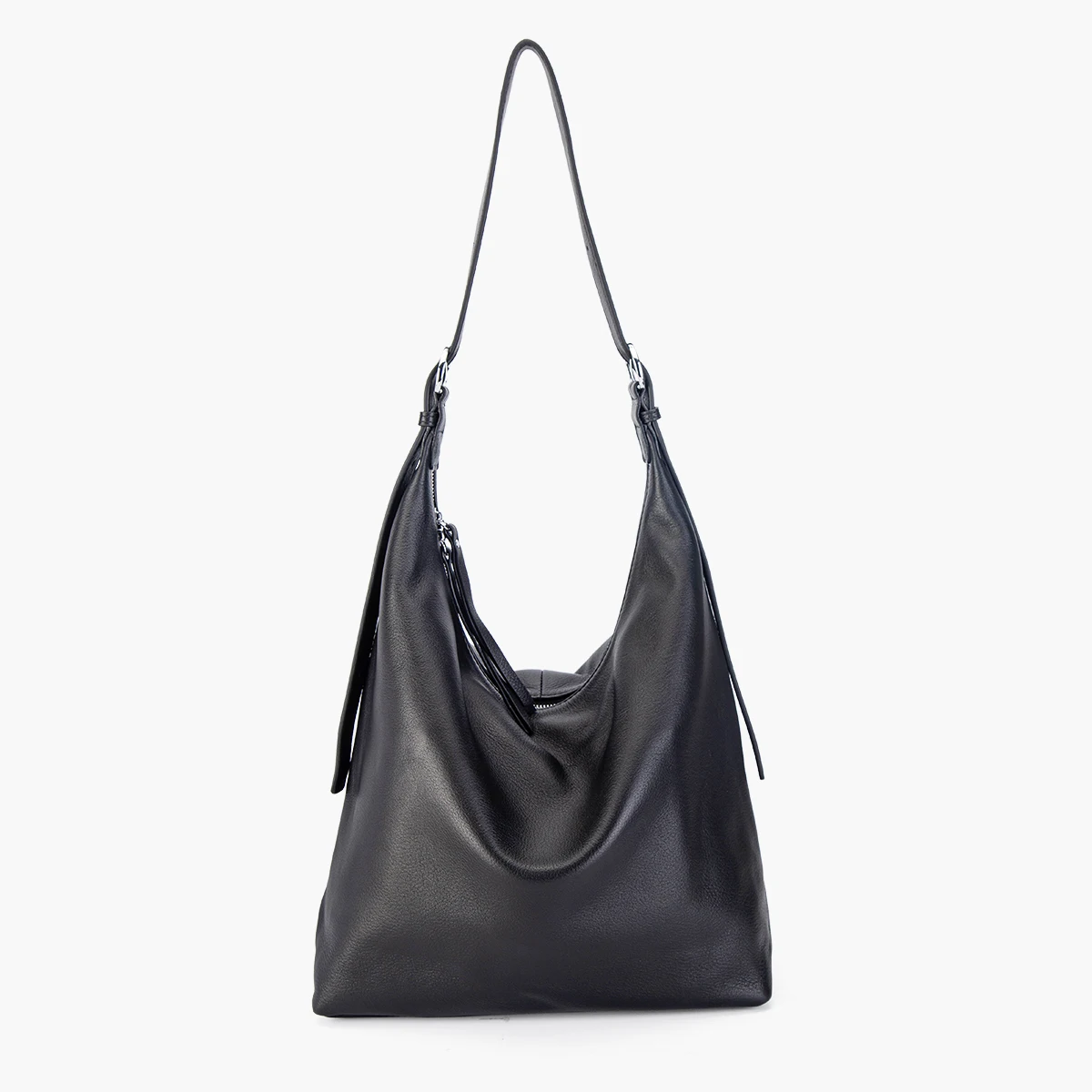

DONNAIN Large Capacious Soft Leather Shoulder Bags Women Premium Full-Grain Genuine Leather Casual Black Tote Bags Plus Size