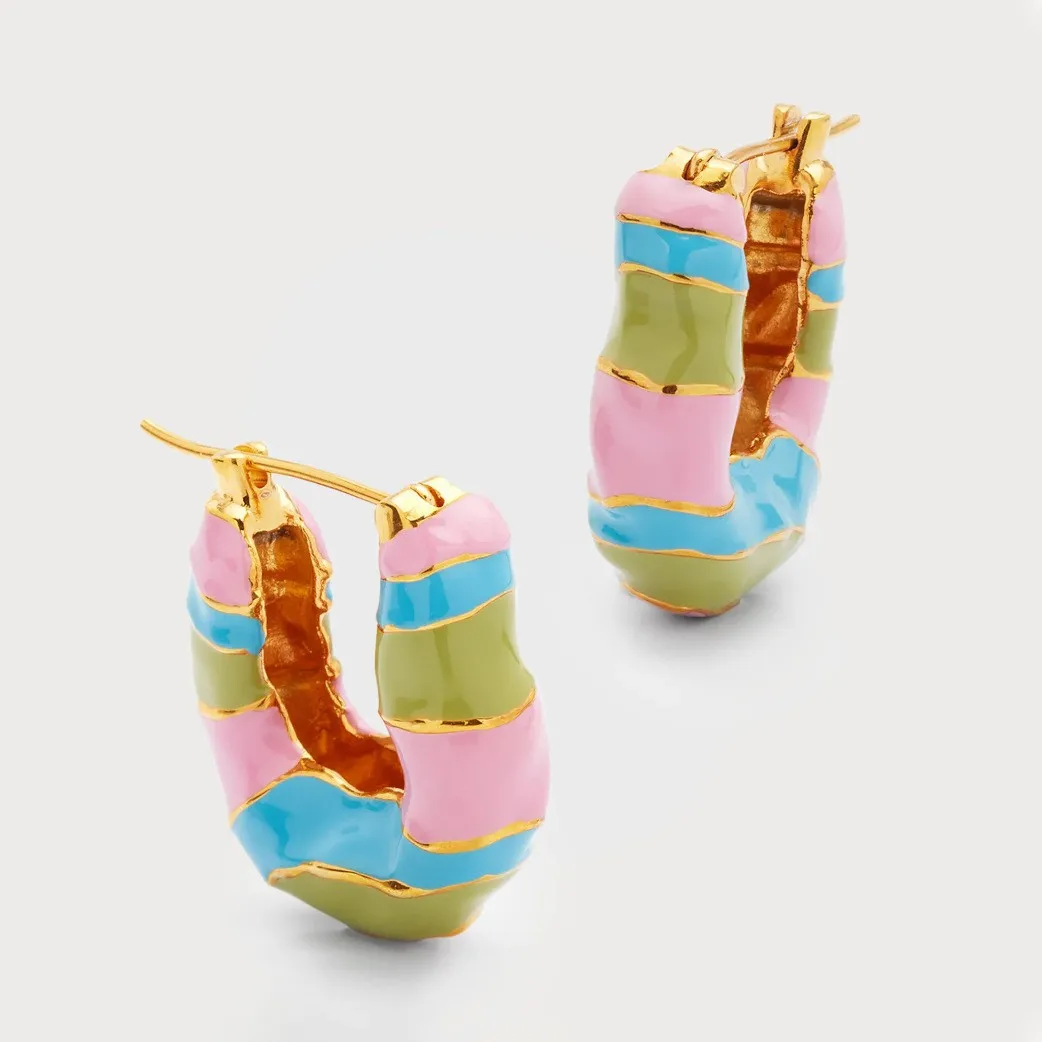 

Масляные серьги-гвоздики для девушек модные ювелирные изделия красочные покрытые сплавом серьги для женщин Модный уникальный дизайн