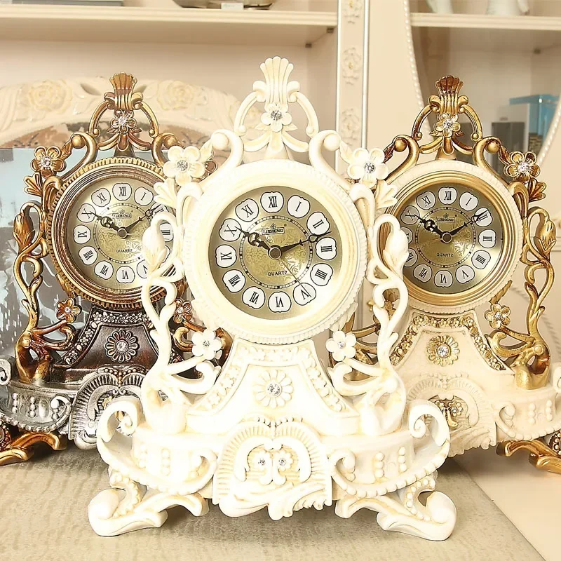 European Nightstand Vintage Creative Table Clock Home Decor Seat Clock Living Room Decoration Clock
European Nightstand Vintage Creative Table Clock Home Decor Seat Clock Living Room Decoration Clock