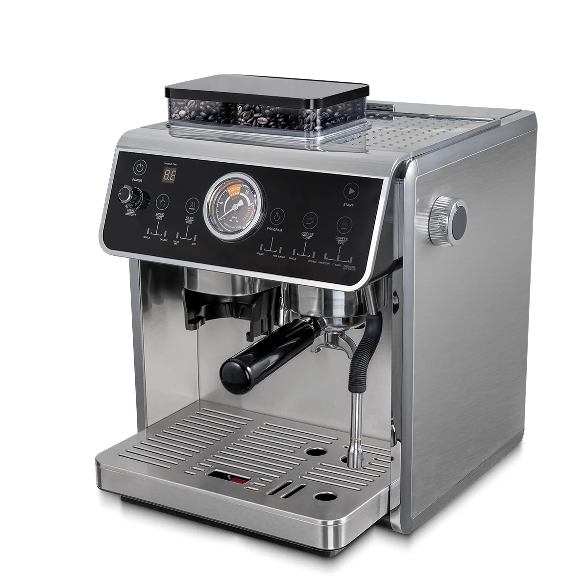 Commercial Household Coffee Machine Multi-function Coffee Maker Semi-automatic Espresso Machines With Grinder
Commercial Household Coffee Machine Multi-function Coffee Maker Semi-automatic Espresso Machines With Grinder