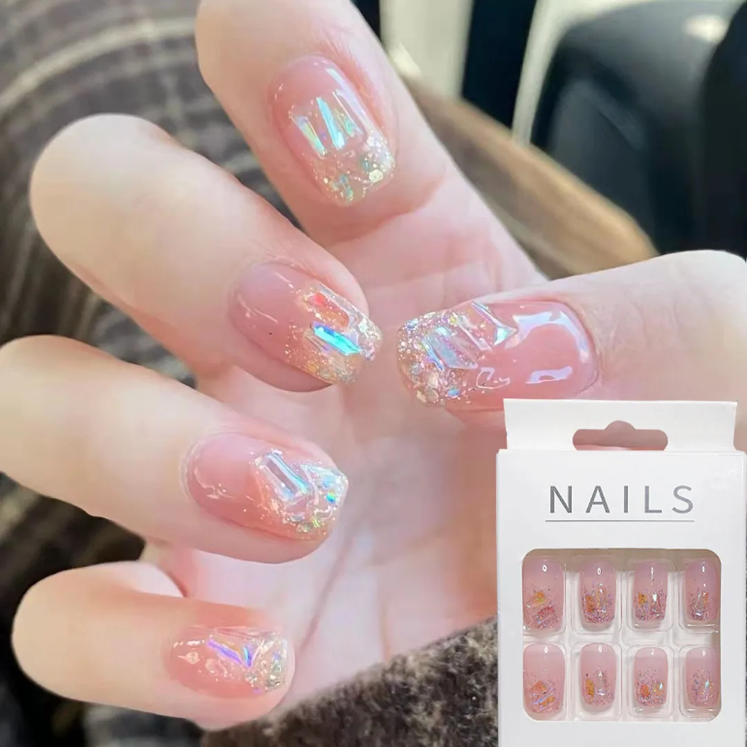 24pcs Pink Fake Nails Press on Rhinestone Design Medium Artificial Nail Tip with Glue Full Cover Stick-on Nails Tips Art
24pcs Pink Fake Nails Press on Rhinestone Design Medium Artificial Nail Tip with Glue Full Cover Stick-on Nails Tips Art