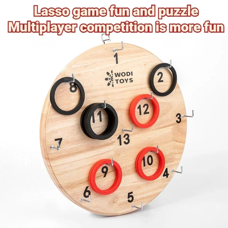 

Board Games Christmas Gift of Tables for The Whole Family Children Party Social Wooden Chessboard Throw Shrink-ring Puzzle Match