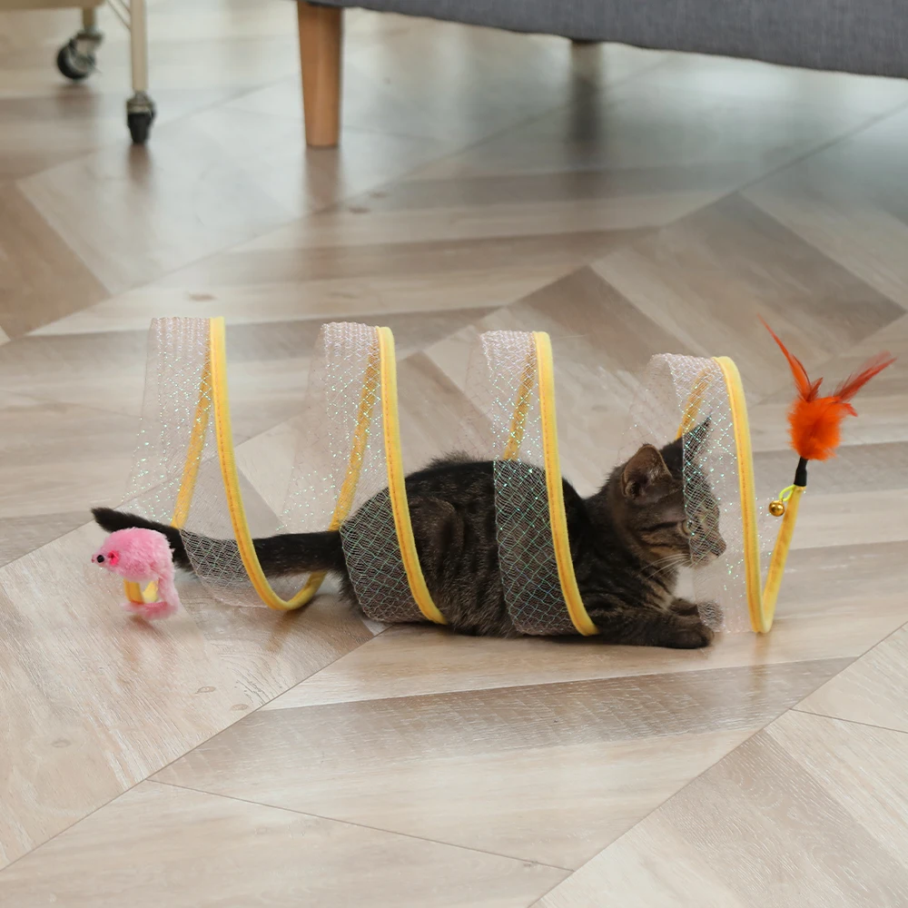 Funny Cat Tunnel Attractive Cat Scratching Ball Mouse Toy Interactive Self-Playing Cat Feather Teaser Kitten Mouse Toy
Funny Cat Tunnel Attractive Cat Scratching Ball Mouse Toy Interactive Self-Playing Cat Feather Teaser Kitten Mouse Toy