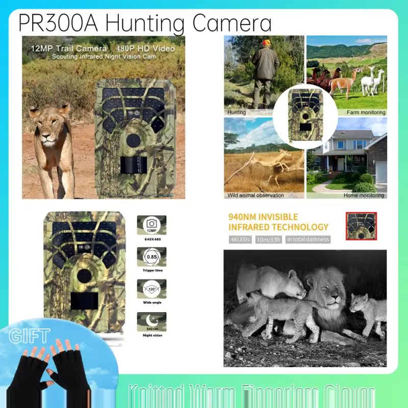 PR300A Hunting Camera Photo Trap 720P 5MP Wildlife Trail Camera Waterproof Night Vision Tracking Camera
PR300A Hunting Camera Photo Trap 720P 5MP Wildlife Trail Camera Waterproof Night Vision Tracking Camera