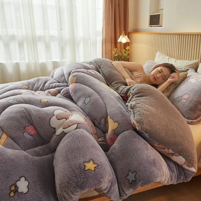 Super Warm Snow Velvet Quilt Winter Luxury Quilt Double-Sided Fleece Blanket Thickened Autumn And Winter Plush Quilt Core
Super Warm Snow Velvet Quilt Winter Luxury Quilt Double-Sided Fleece Blanket Thickened Autumn And Winter Plush Quilt Core