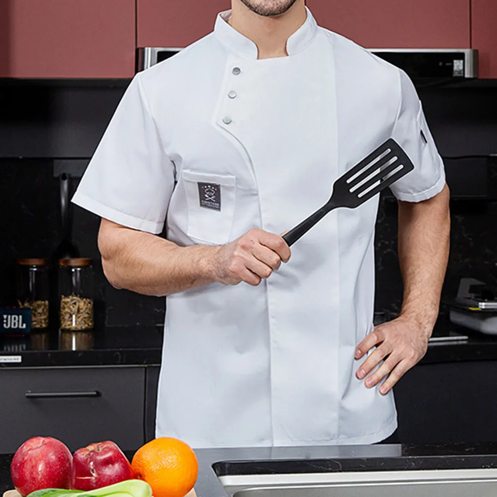 Kitchen Top Chef Uniform Short Work Kitchen Restaurant Shirt Short Sleeves Soft Top Uniform Work Bakery 2023 New
Kitchen Top Chef Uniform Short Work Kitchen Restaurant Shirt Short Sleeves Soft Top Uniform Work Bakery 2023 New