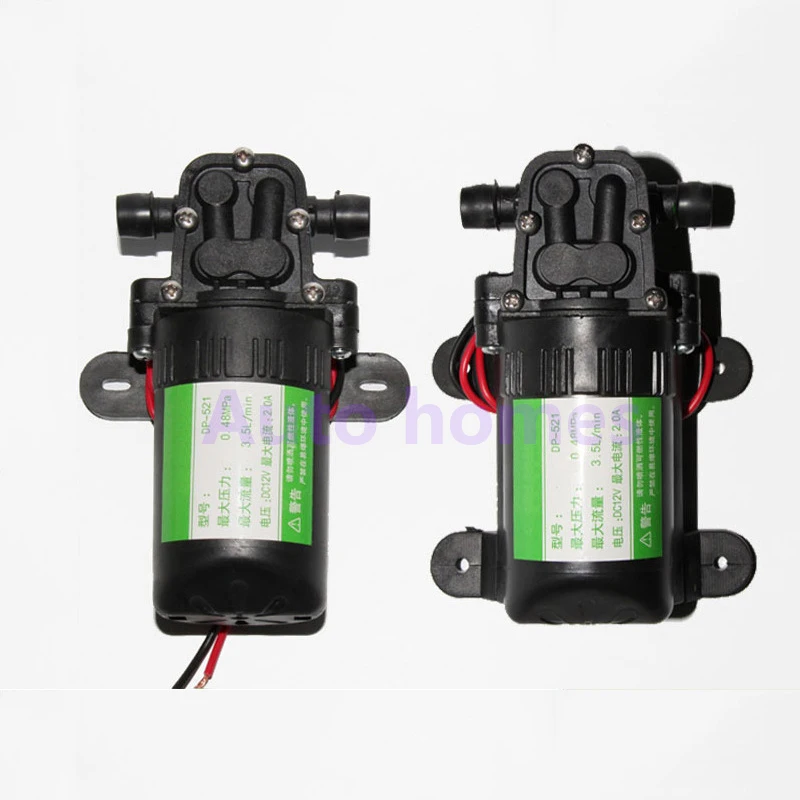 

Micro Diaphragm Water Pump Self-priming Booster Pump Automatic Switch DP-521 0.48mpa 3.5L/min DC12V