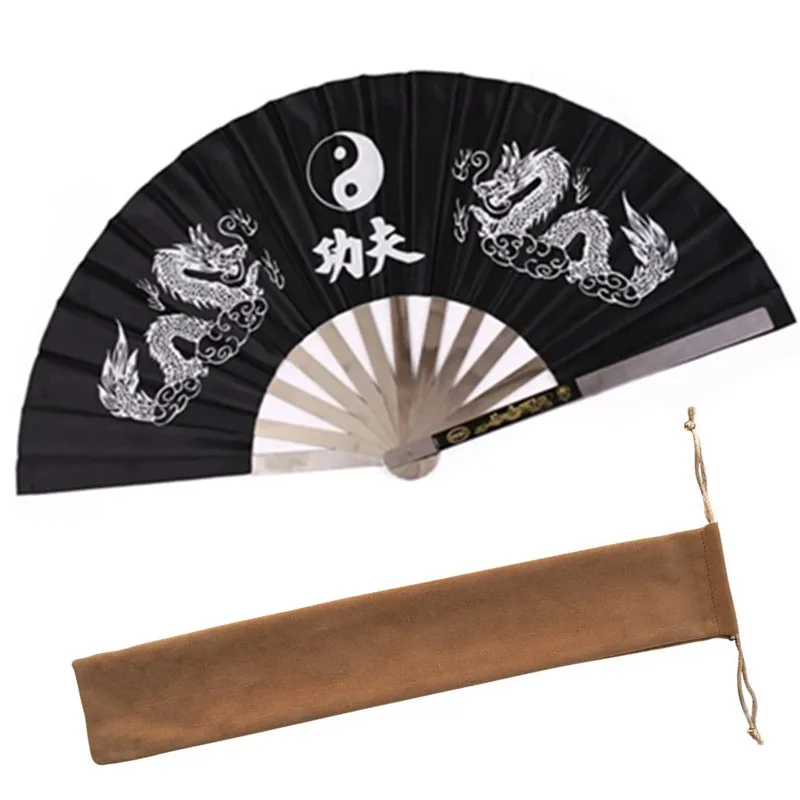 

Folding Fan China Traditional Stainless Steel Tai Chi Fan Kung Fu Martial Art Gym Show Decorate Fan Fitness Wushu Accessories