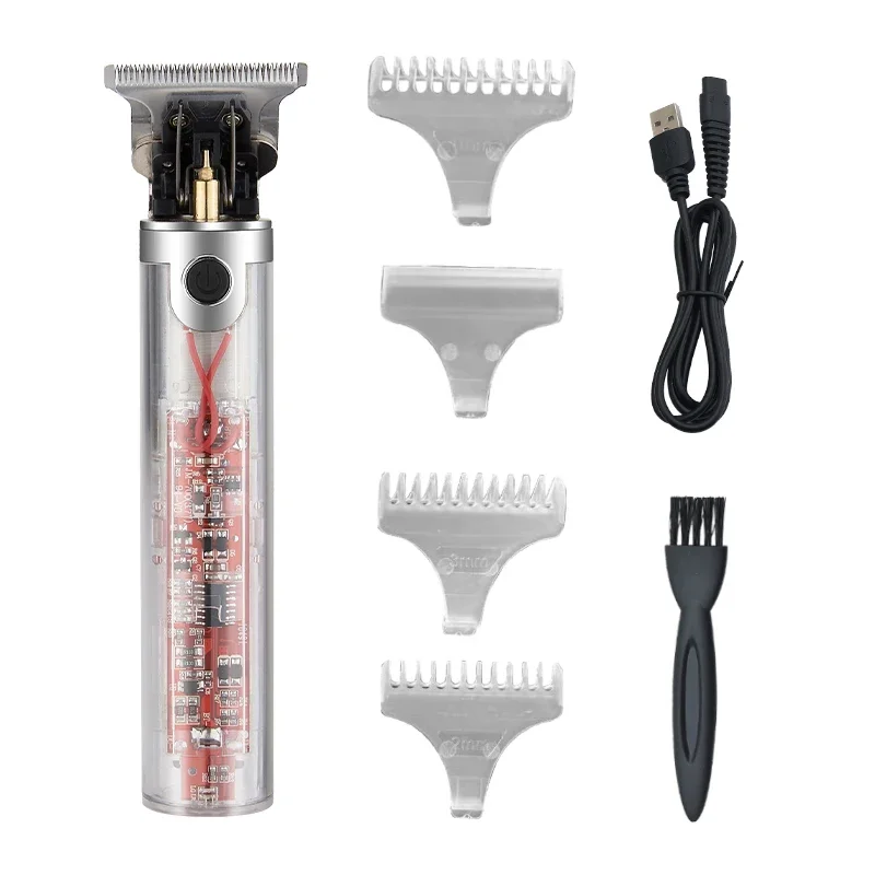 

Resuxi JM701 Electric Hair Clippers Machine Rechargeable Cordless Close Cutting T9 Tranaparent Hair Trimmer Men