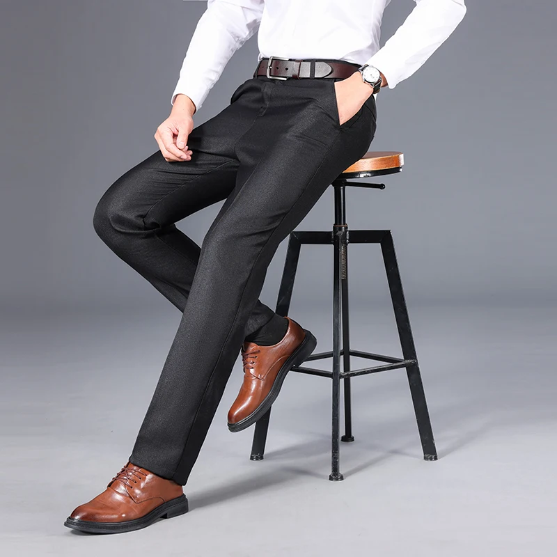 High Quality New Fashion Mens Business Casual Pants Solid Thin Slim Fit Elastic Waist Slacks Male Streetwear Trousers
High Quality New Fashion Mens Business Casual Pants Solid Thin Slim Fit Elastic Waist Slacks Male Streetwear Trousers