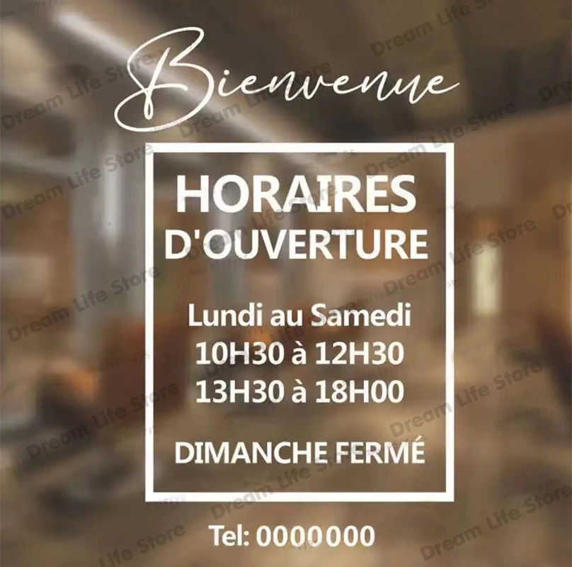 Bienvenue Custom Worktime Vinyl Decals Shop Store Hours Sign Window Stickers Business Company Name Wall Stickers
Bienvenue Custom Worktime Vinyl Decals Shop Store Hours Sign Window Stickers Business Company Name Wall Stickers