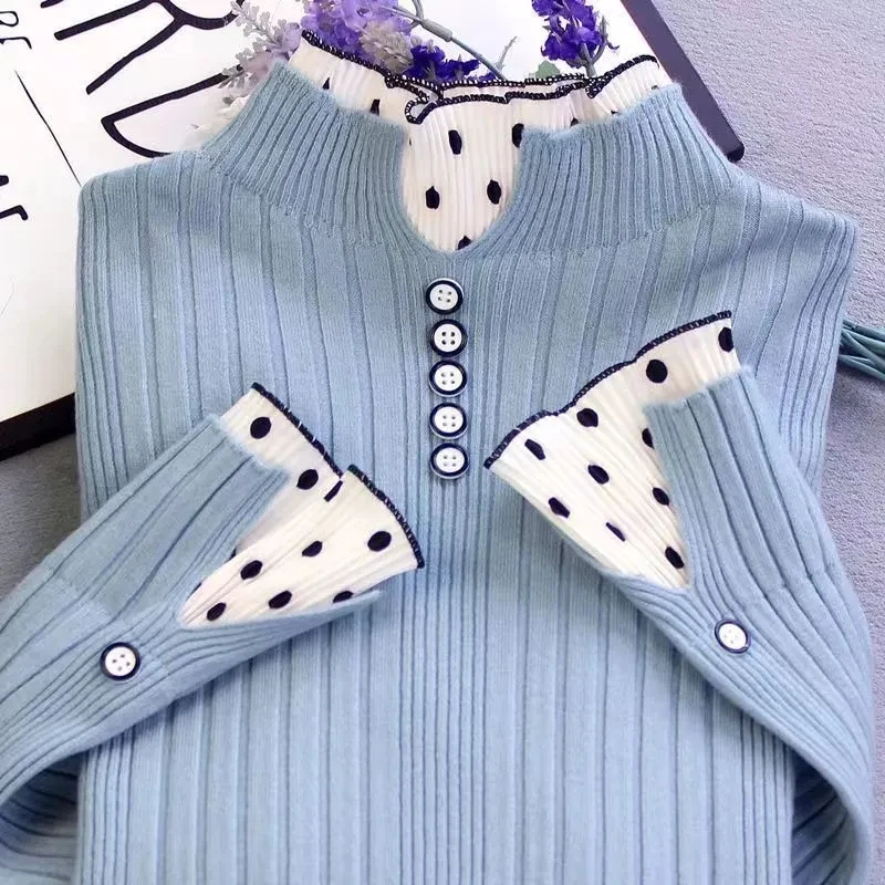 Stylish Slim Half Turtleneck Knit Pullovers Women Clothing 2023 New Autumn Winter Lace Knitted Sweaters Girls Jersey Tops BC438
Stylish Slim Half Turtleneck Knit Pullovers Women Clothing 2023 New Autumn Winter Lace Knitted Sweaters Girls Jersey Tops BC438