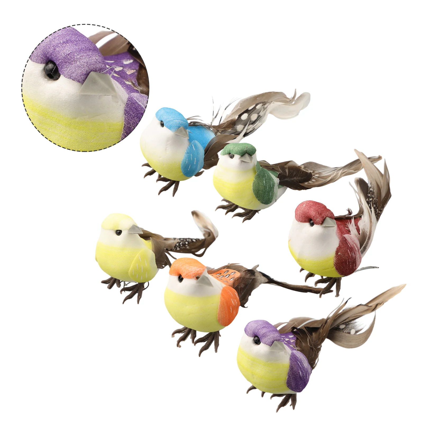 6pcs Simulation Pearl Feather Bird Foam Bird Ornament Artificial Bird For Wedding Decoration Garden Greening Decoration Parts
6pcs Simulation Pearl Feather Bird Foam Bird Ornament Artificial Bird For Wedding Decoration Garden Greening Decoration Parts