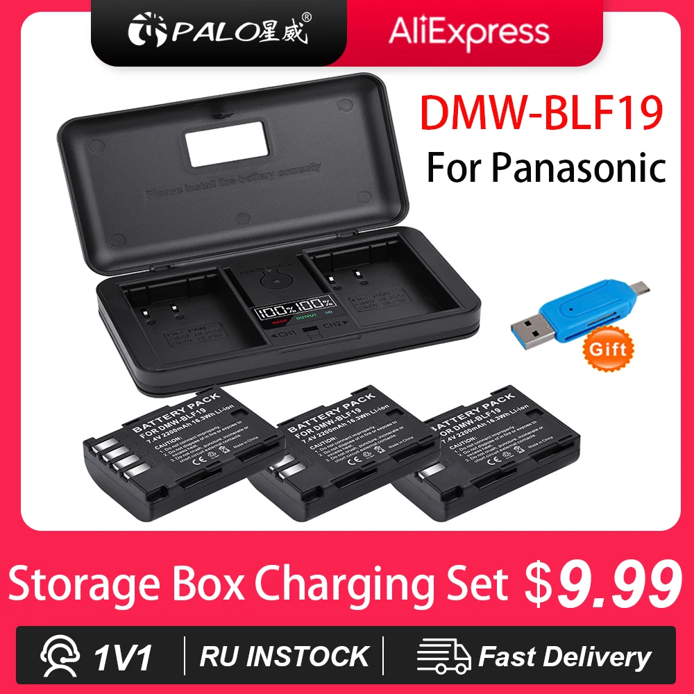 PALO DMW-BLF19E DMW-BLF19 Camera Battery DMW BLF19 BLF19 BLF19E +Storage Case Charger for Panasonic Lumix GH3 GH4 GH5
PALO DMW-BLF19E DMW-BLF19 Camera Battery DMW BLF19 BLF19 BLF19E +Storage Case Charger for Panasonic Lumix GH3 GH4 GH5