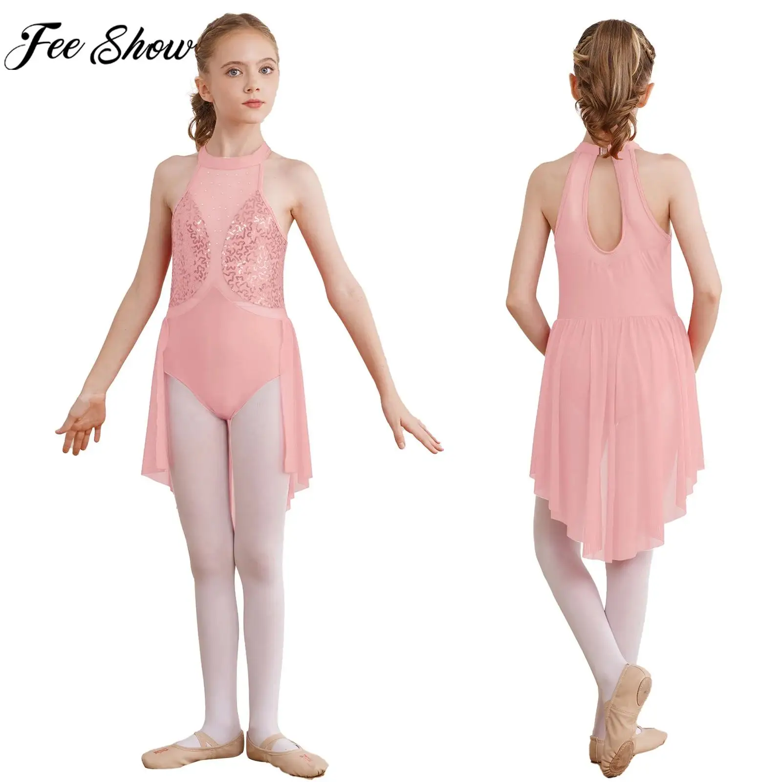 Kids Girls Lyrical Dance Figure Skating Ballet Gymnastics Leotard Dress Sleeveless Shiny Sequin Sheer Mesh Performance Dancewear
Kids Girls Lyrical Dance Figure Skating Ballet Gymnastics Leotard Dress Sleeveless Shiny Sequin Sheer Mesh Performance Dancewear