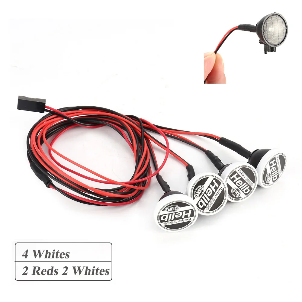 4 LED RC Light Lampshade Roof Search Lamp for 1/10 1/8 RC Car Rock Crawler RC4WD Tamiya Axial SCX10 Traxxas HSP Redcat D90 HPI
4 LED RC Light Lampshade Roof Search Lamp for 1/10 1/8 RC Car Rock Crawler RC4WD Tamiya Axial SCX10 Traxxas HSP Redcat D90 HPI